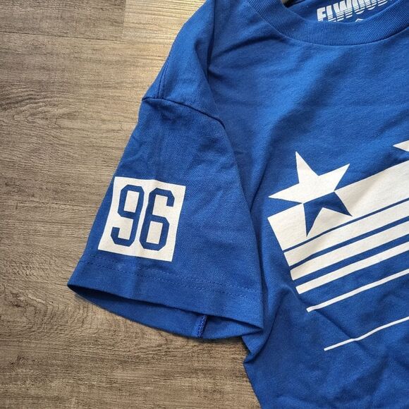 Elwood Sport Stars Crew Neck T-Shirt-BLUE-10-12 - Picture 3 of 7